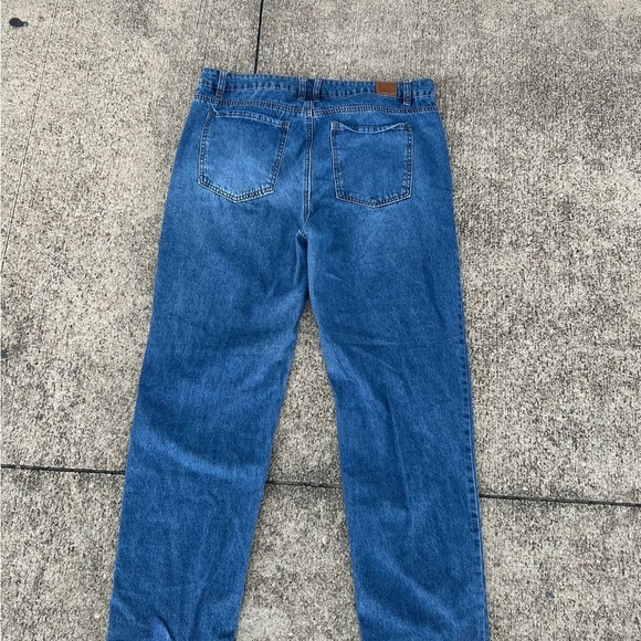 Dollhouse Blue Relaxed 🥰Fit Jeans with Distressed Knees - Picture 2 of 4